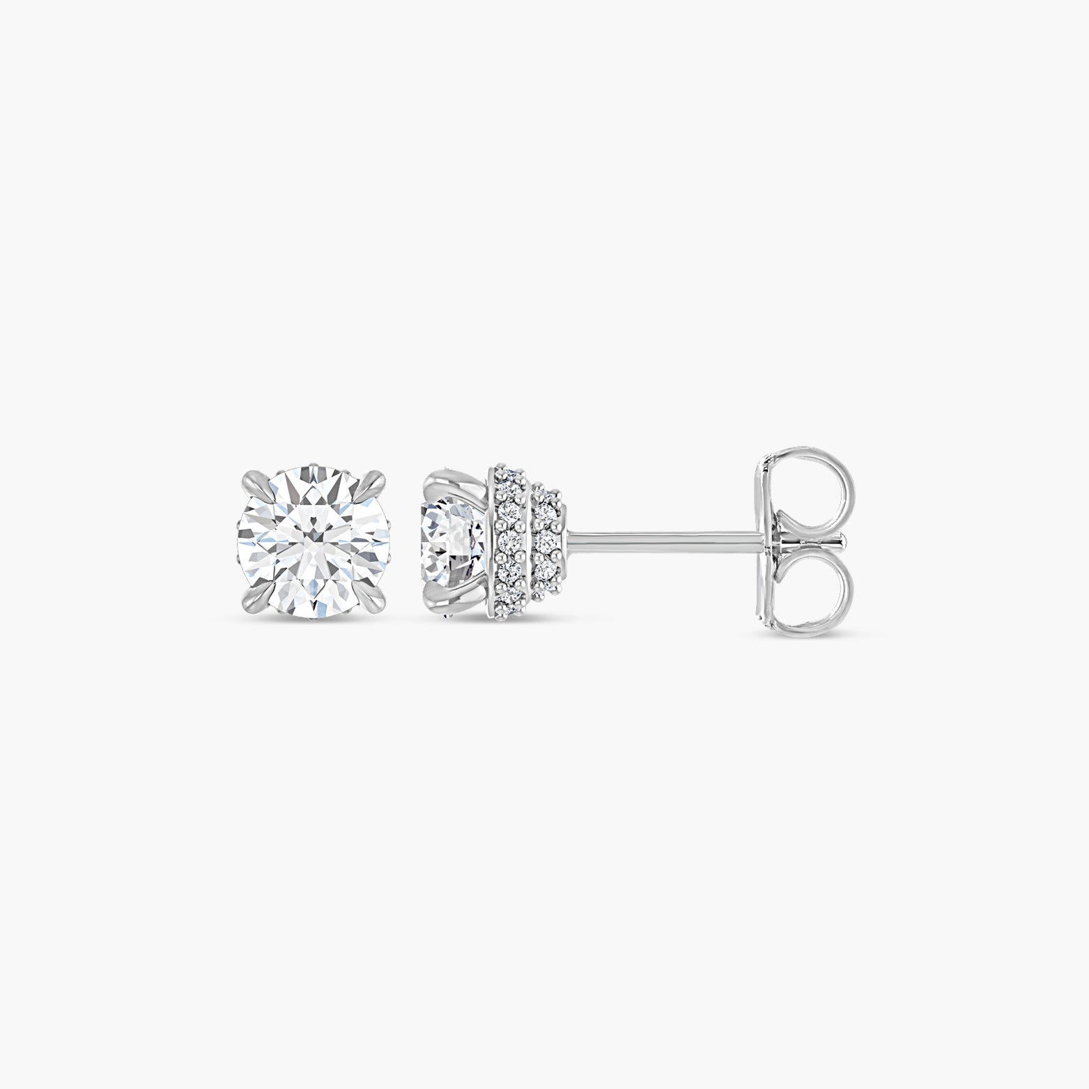 9/10 CTW Natural Diamond Hidden Halo Earrings