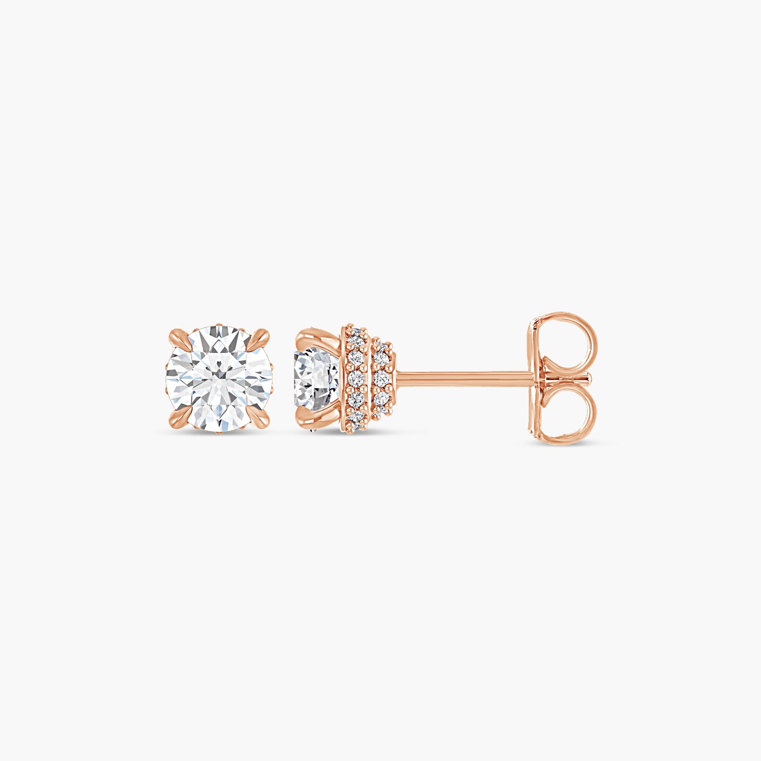 9/10 CTW Natural Diamond Hidden Halo Earrings