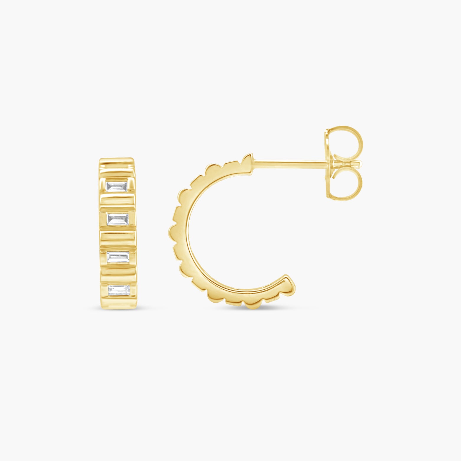 1/5 CTW Natural Diamond 11.6 mm Hoop Earrings