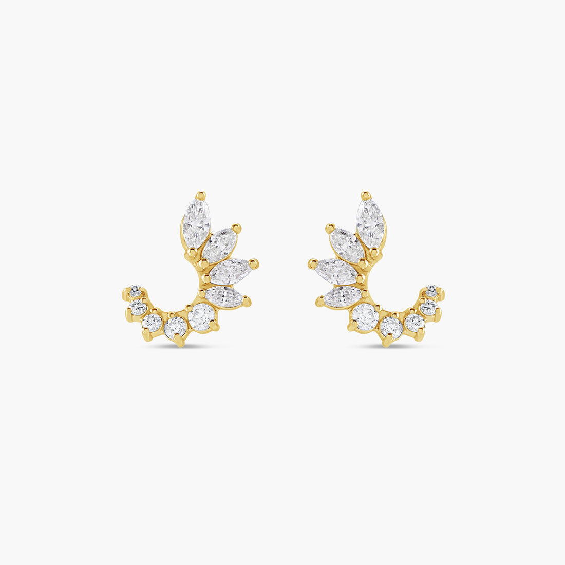 1/2 CTW Natural Diamond Front-Back Earrings