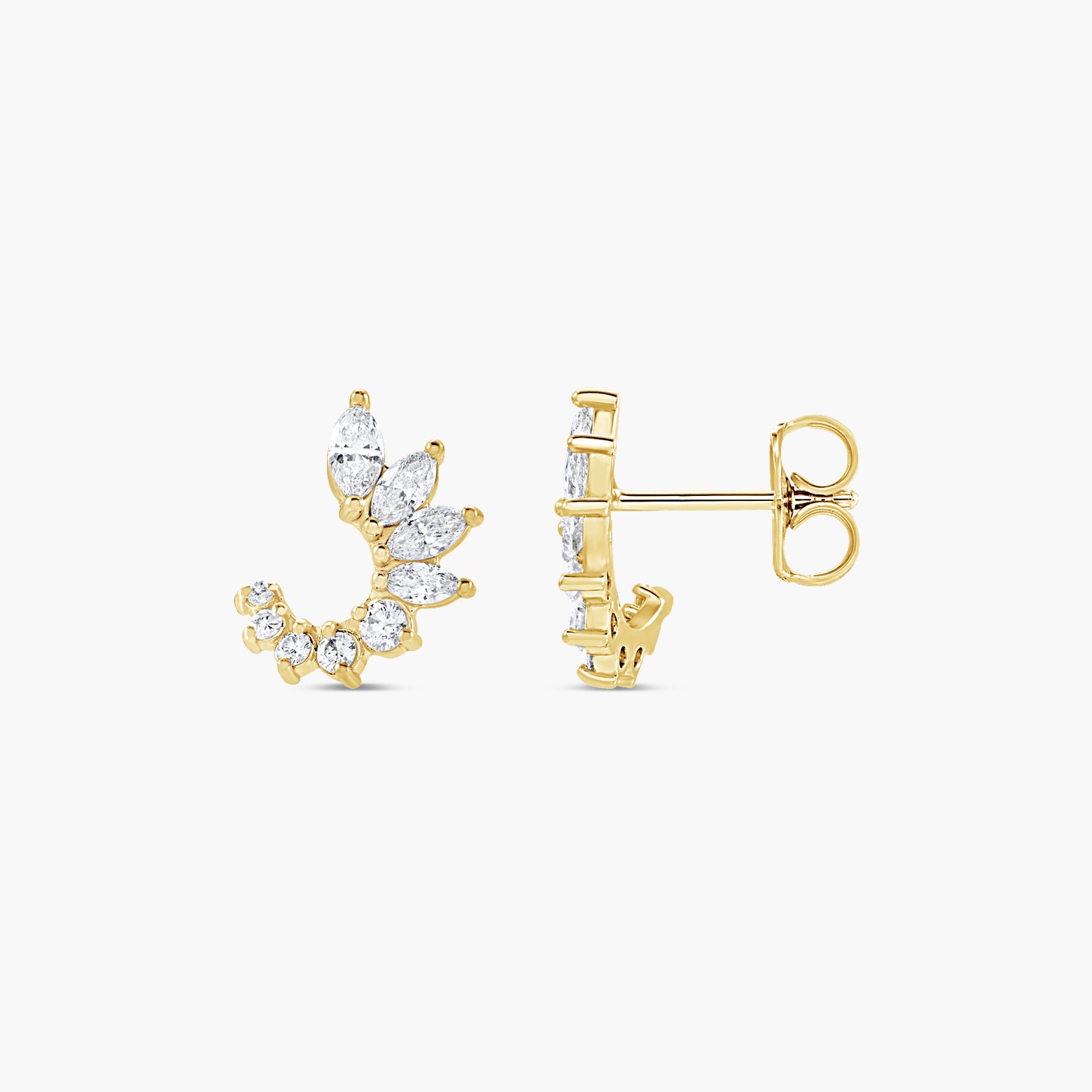 1/2 CTW Natural Diamond Front-Back Earrings