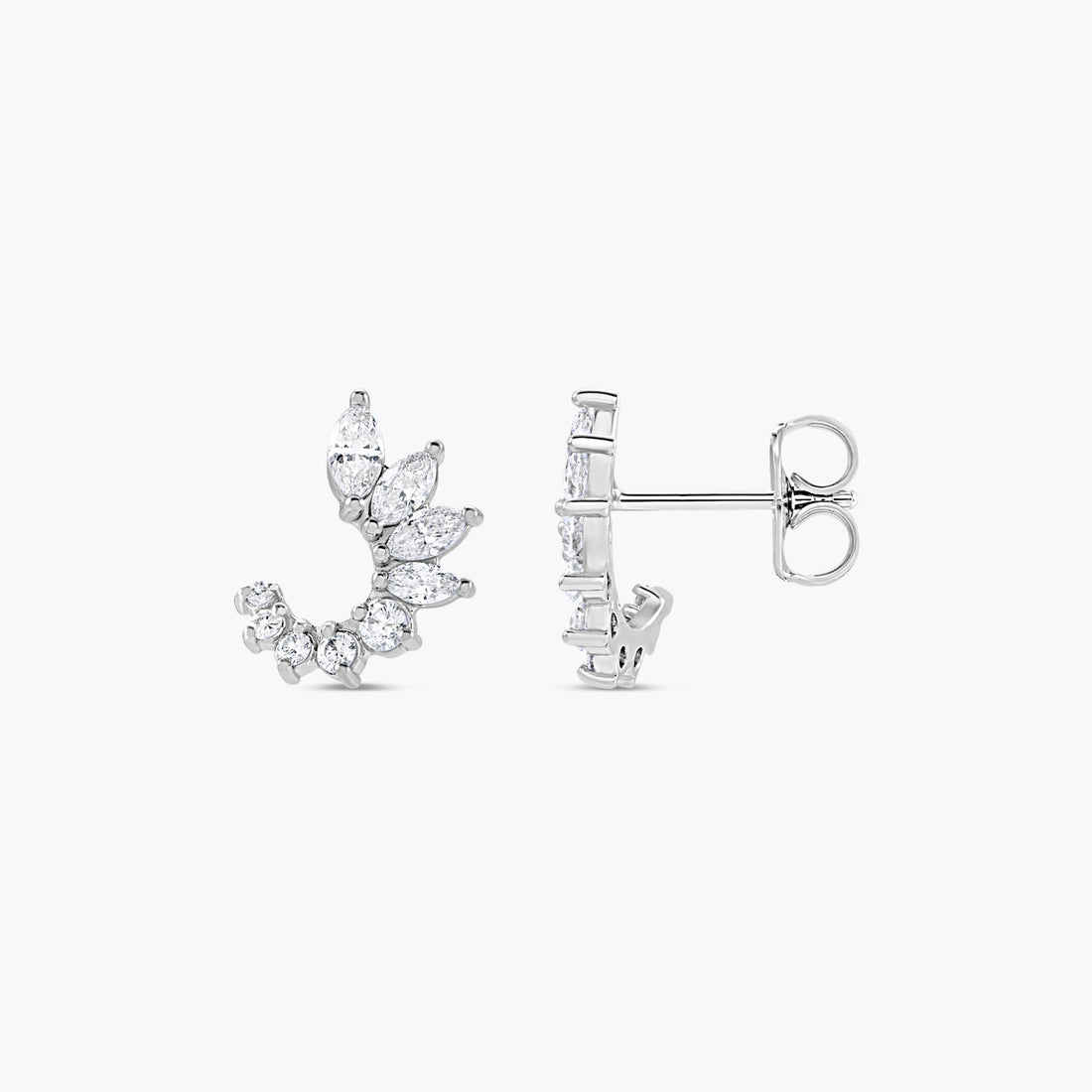 1/2 CTW Natural Diamond Front-Back Earrings