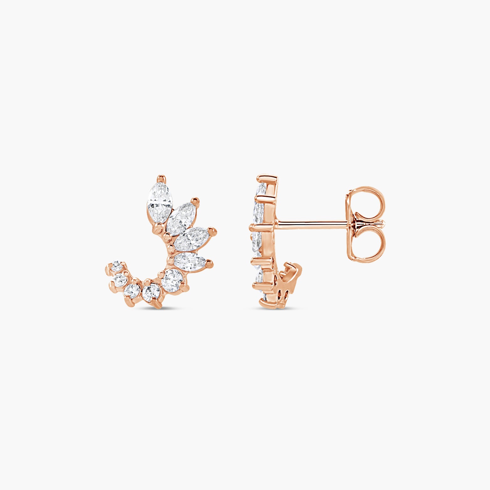 1/2 CTW Natural Diamond Front-Back Earrings