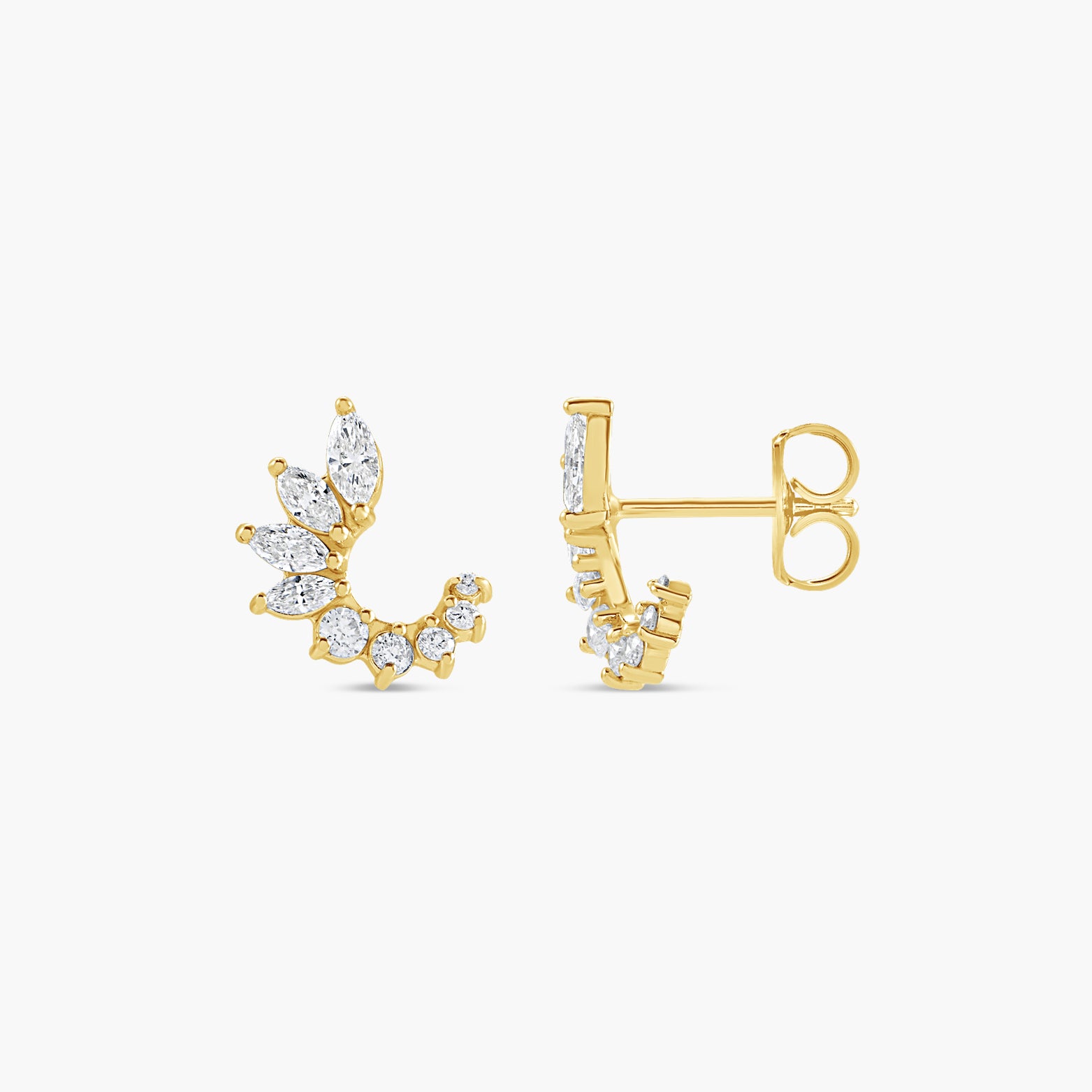 1/2 CTW Natural Diamond Front-Back Earrings