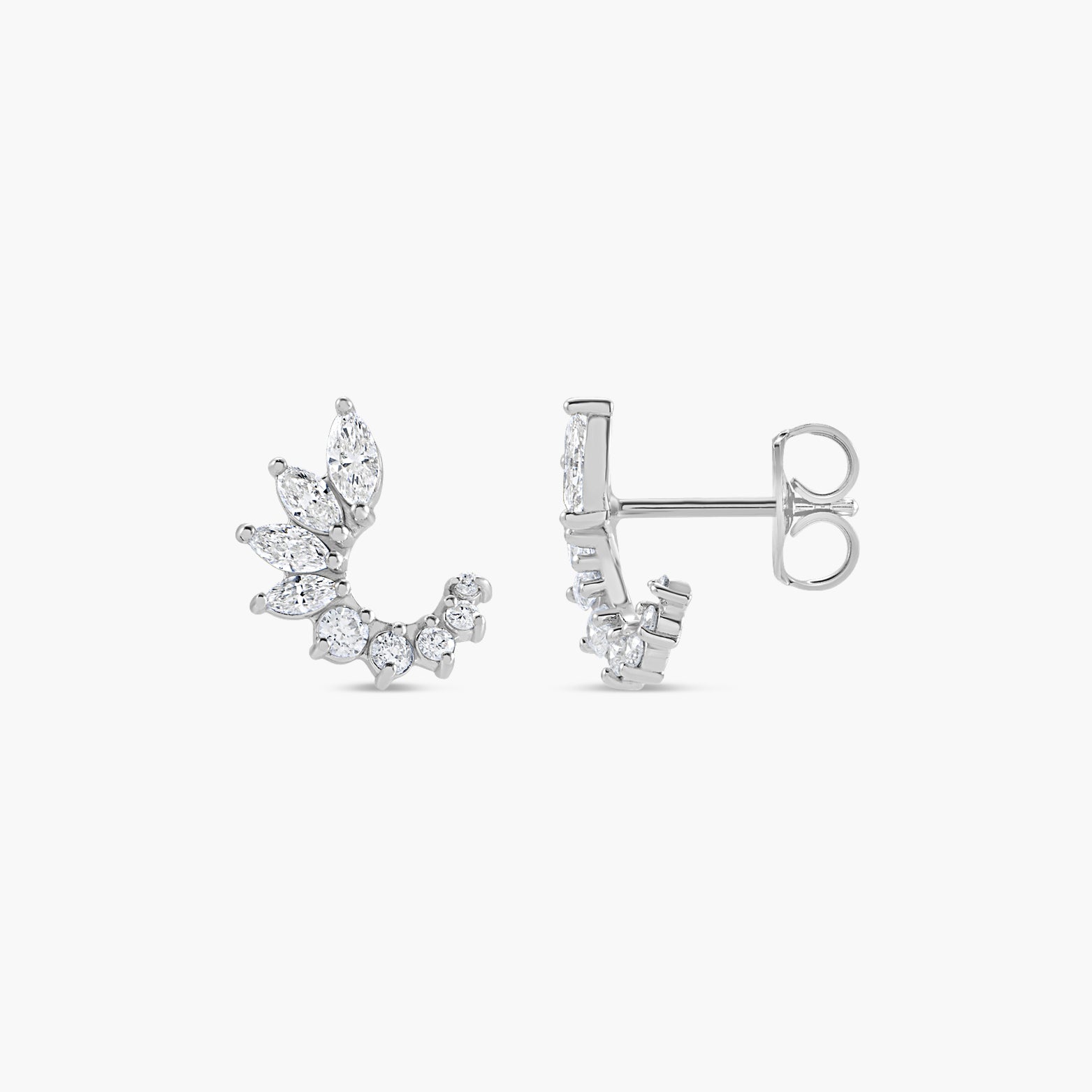 1/2 CTW Natural Diamond Front-Back Earrings