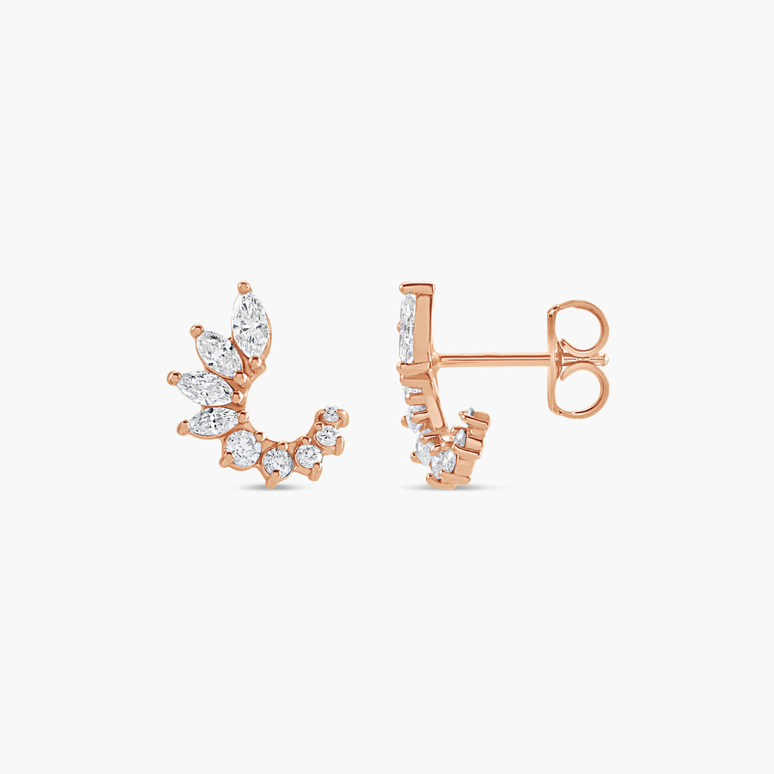 1/2 CTW Natural Diamond Front-Back Earrings