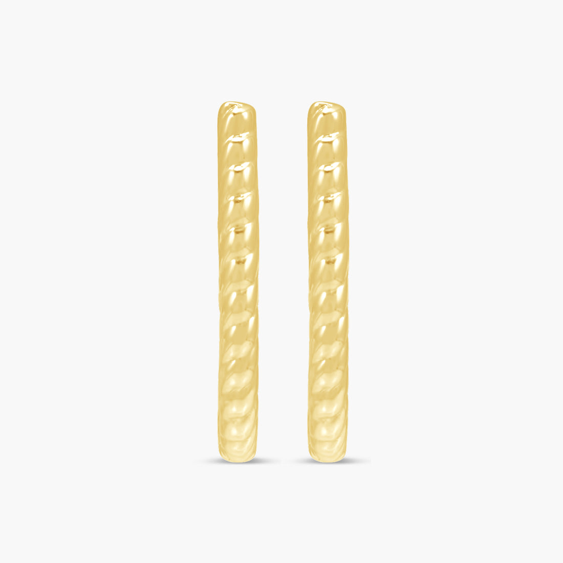 Oval Rope 15 mm Hoop Earrings