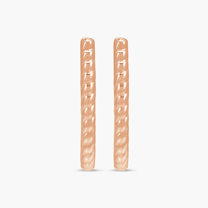 Oval Rope 15 mm Hoop Earrings
