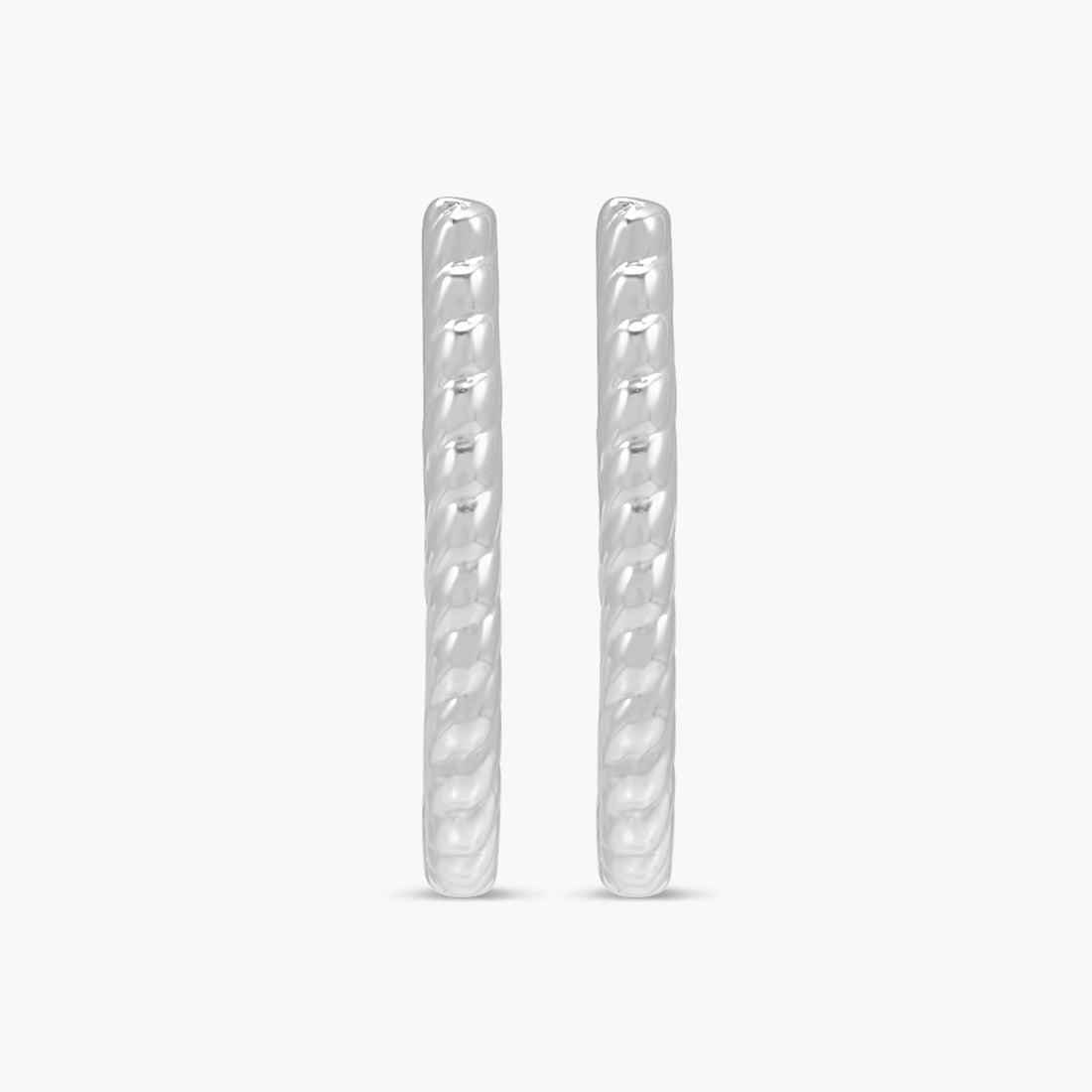 Oval Rope 15 mm Hoop Earrings