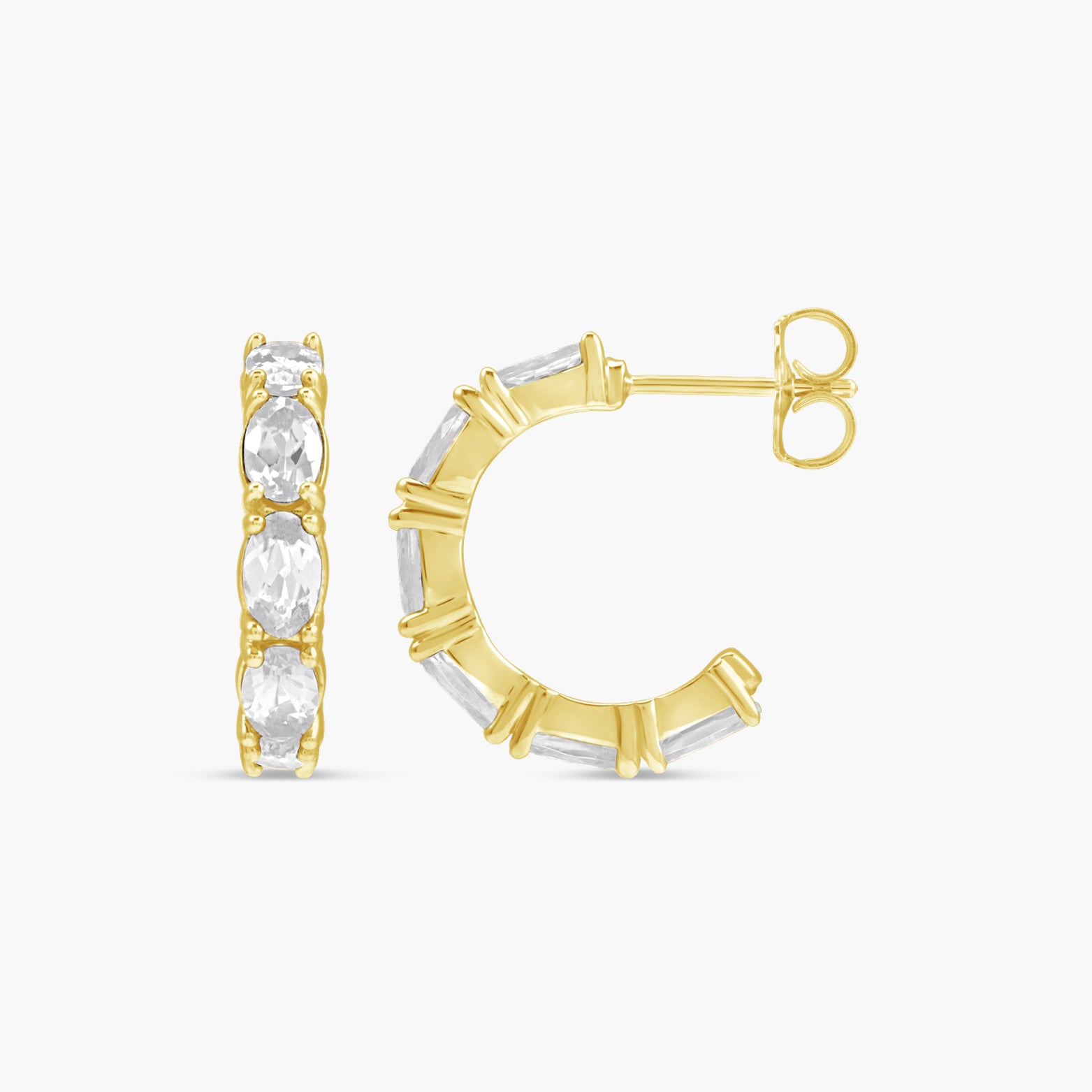 18.2 mm Accented Hoop Earrings