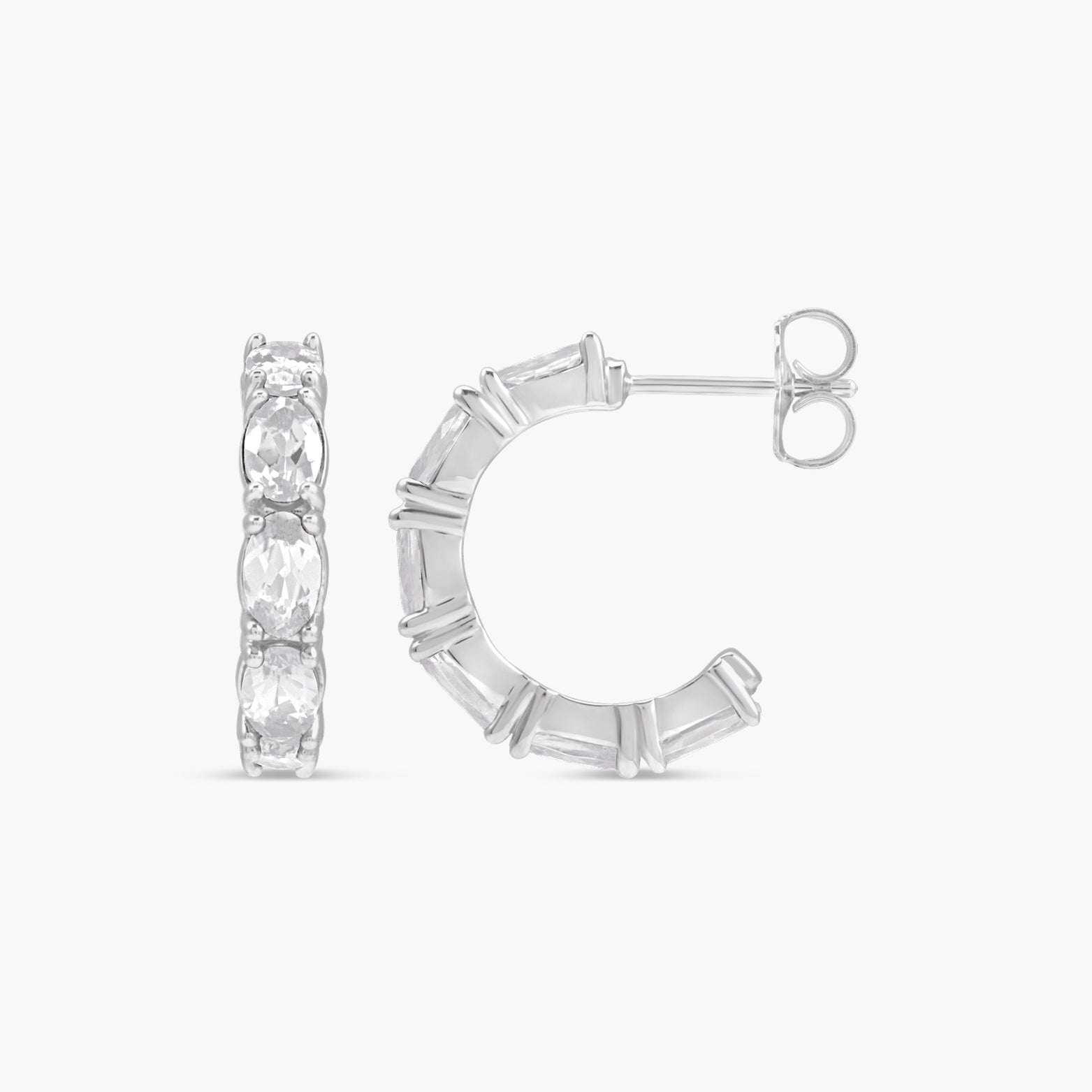 18.2 mm Accented Hoop Earrings