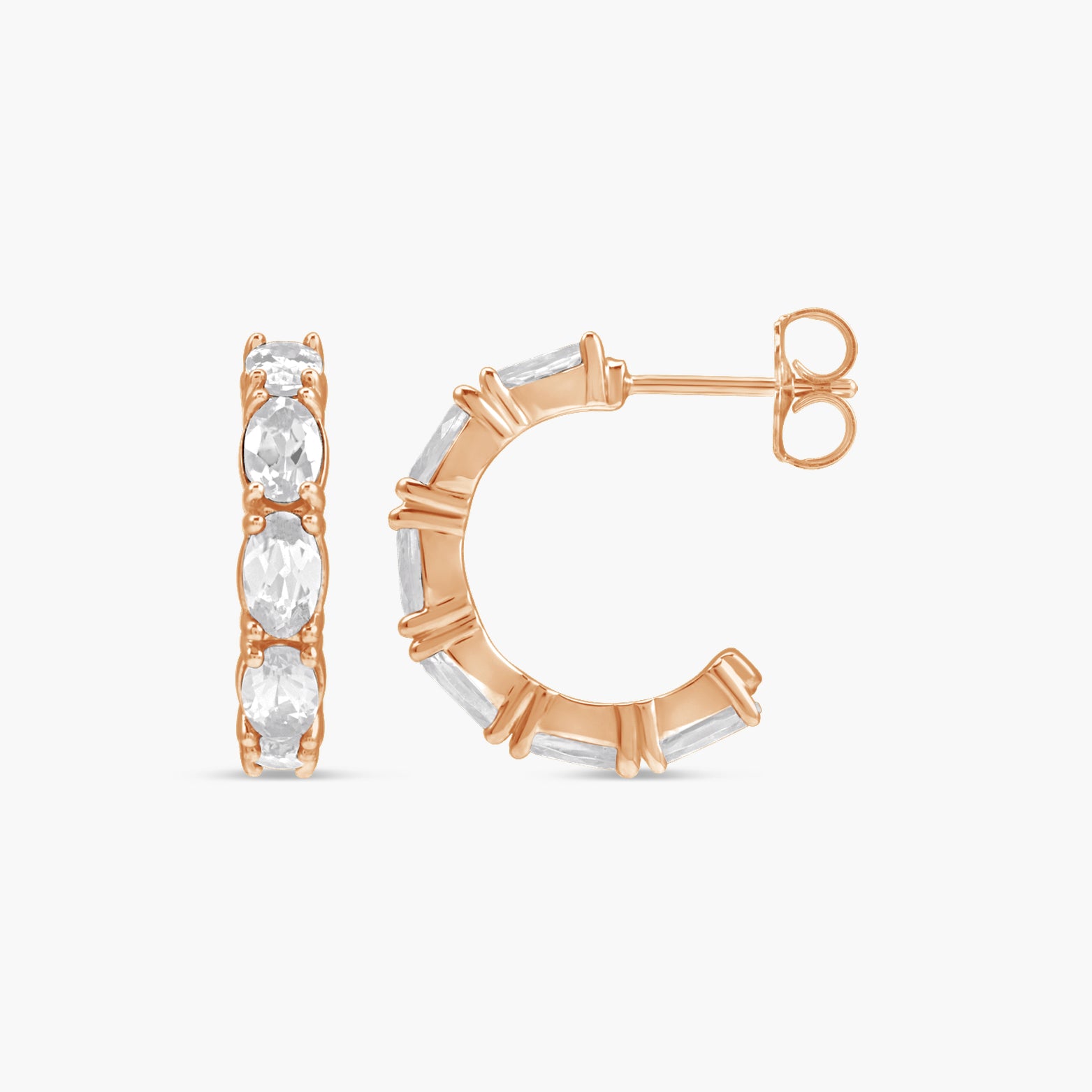 18.2 mm Accented Hoop Earrings