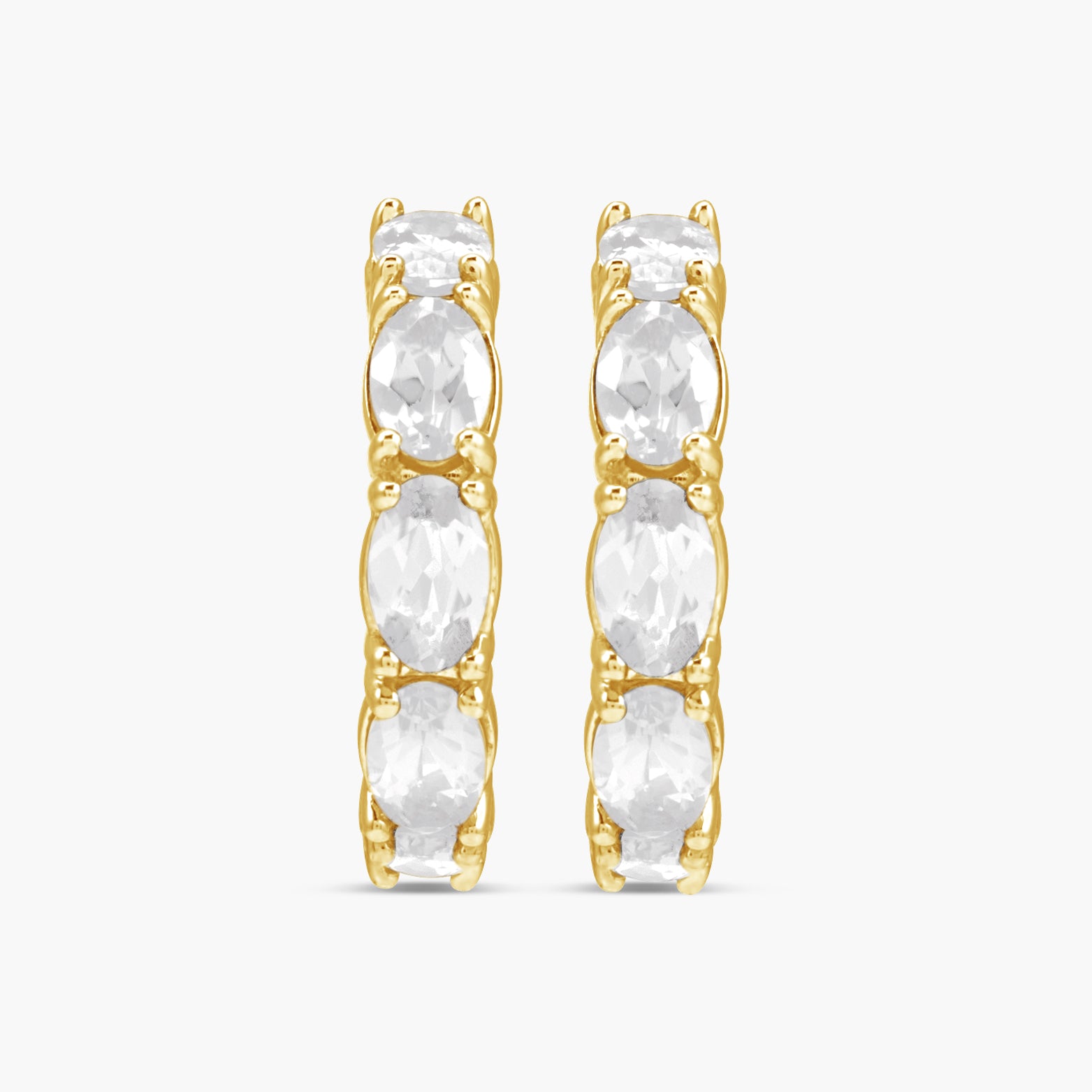 18.2 mm Accented Hoop Earrings