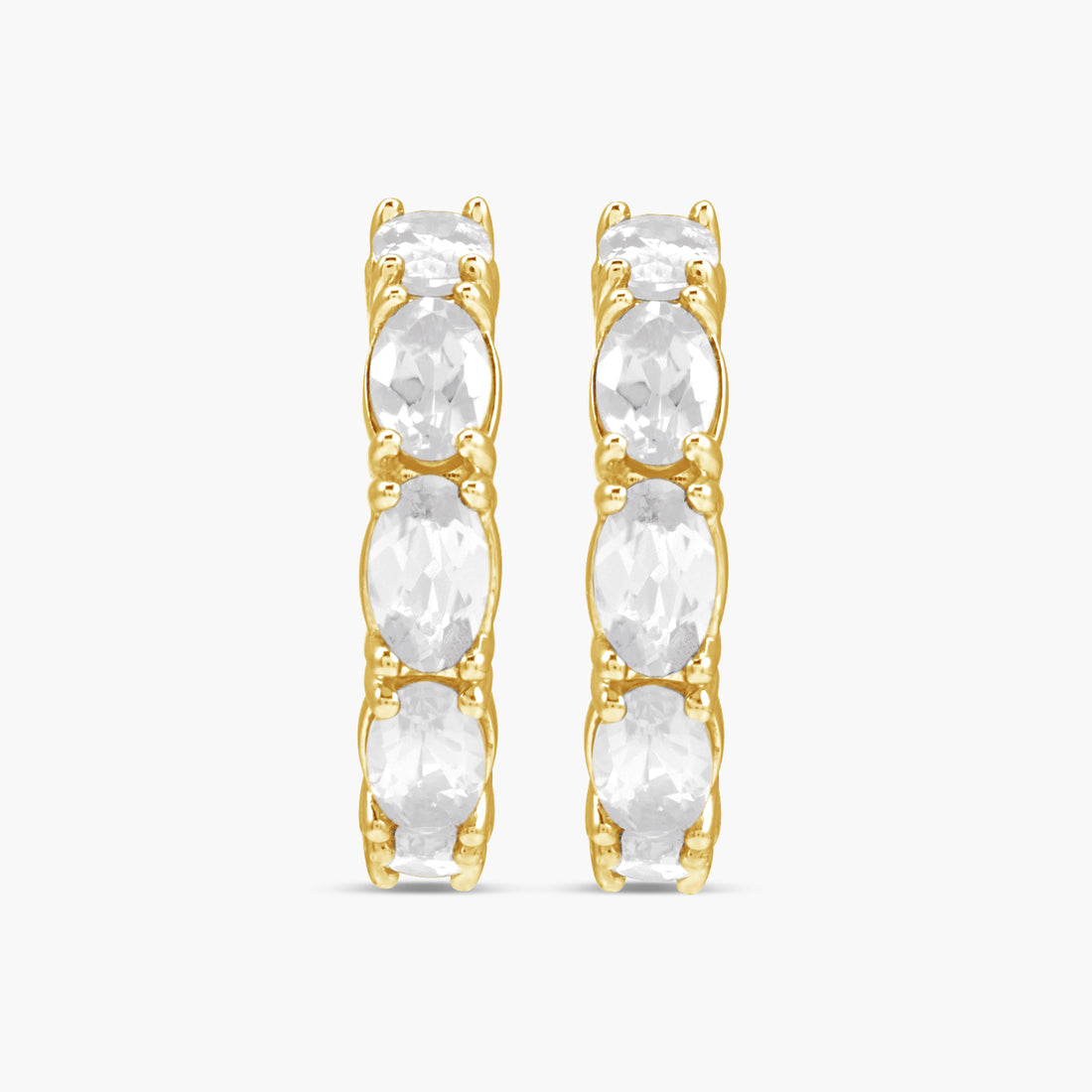 18.2 mm Accented Hoop Earrings