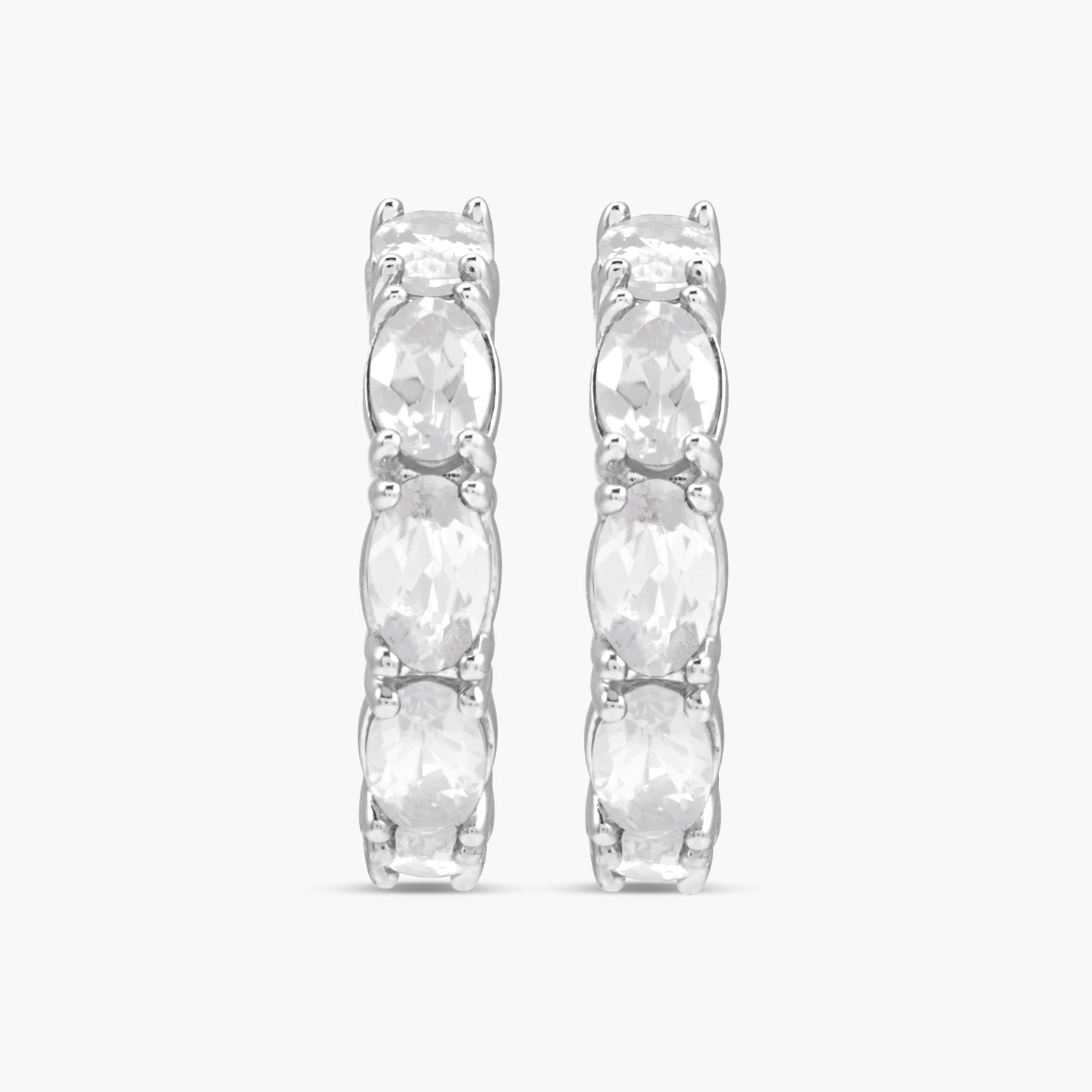 18.2 mm Accented Hoop Earrings