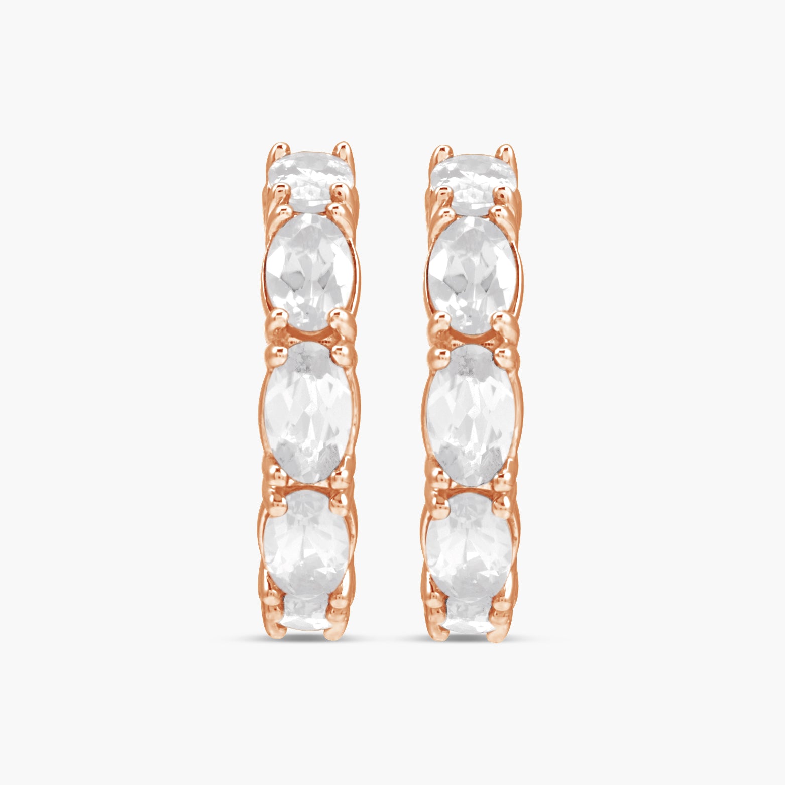 18.2 mm Accented Hoop Earrings