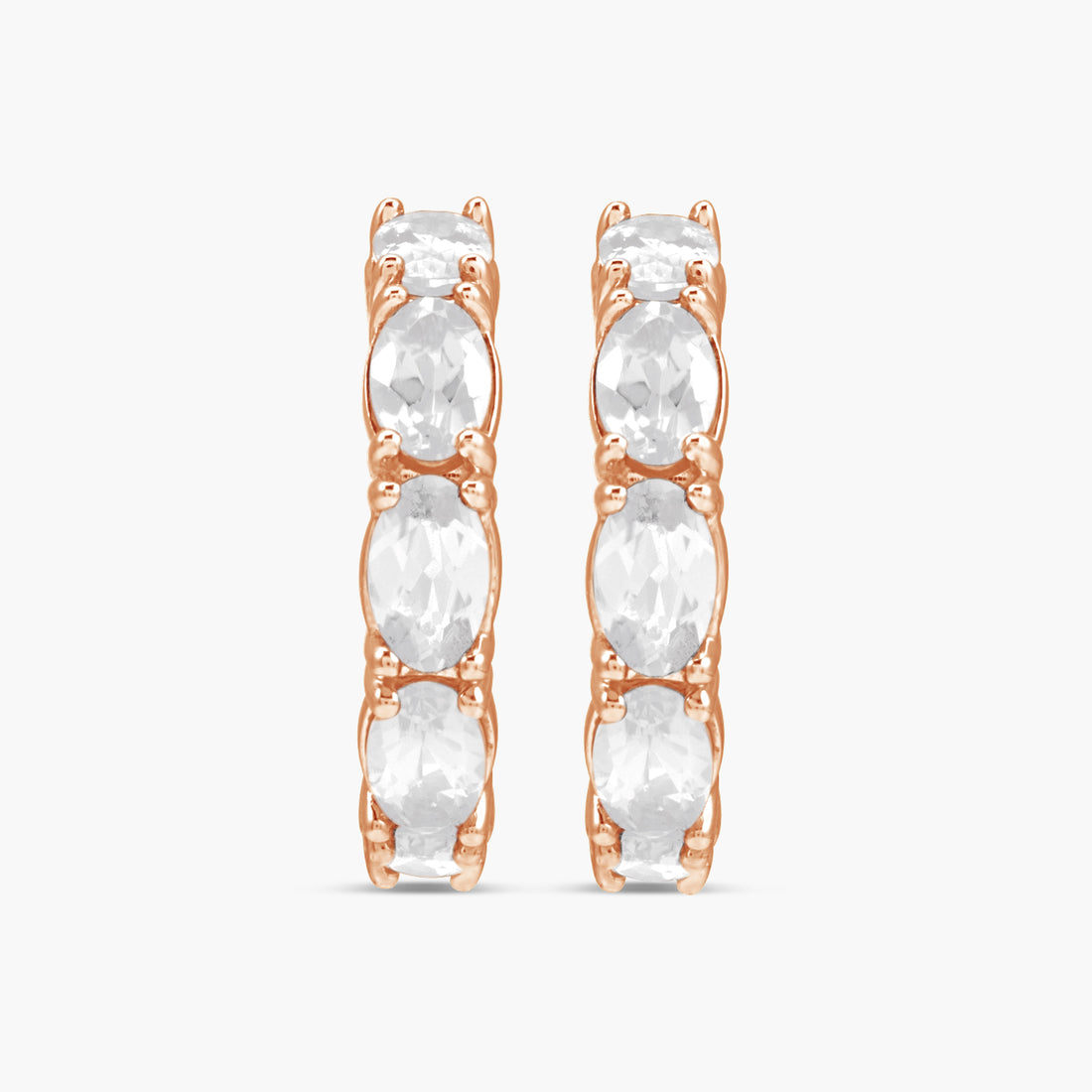 18.2 mm Accented Hoop Earrings