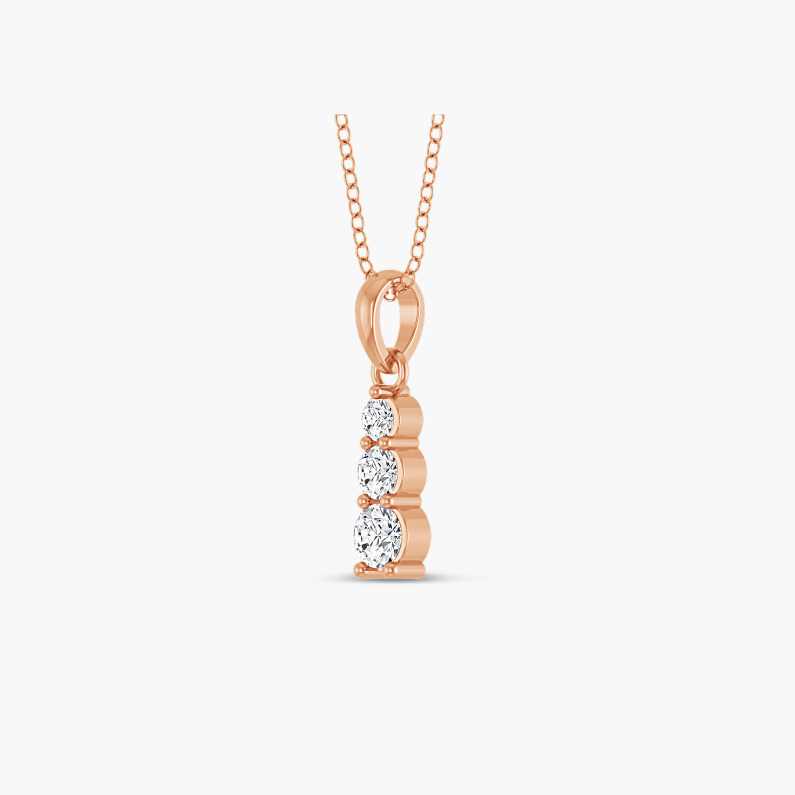 1/6 CTW Lab-Grown Diamond Graduated Bar Necklace