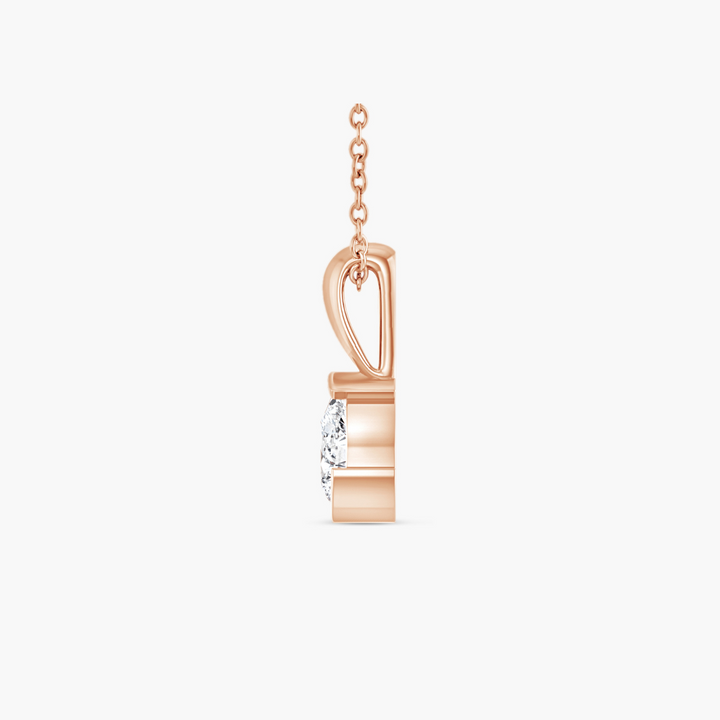 Pear-Shaped Natural Diamond Necklace in 14K Gold