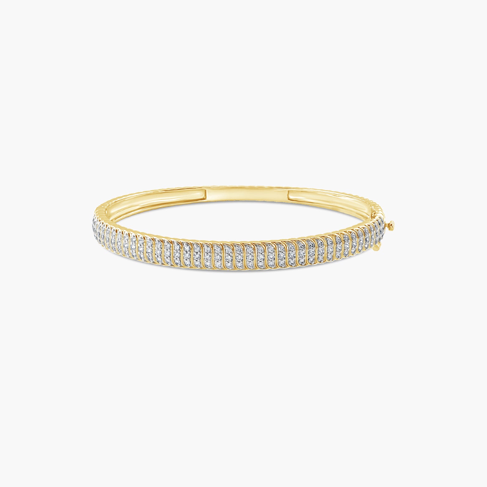 Lab-Grown Diamond Accented Bangle 7 1/2" Bracelet