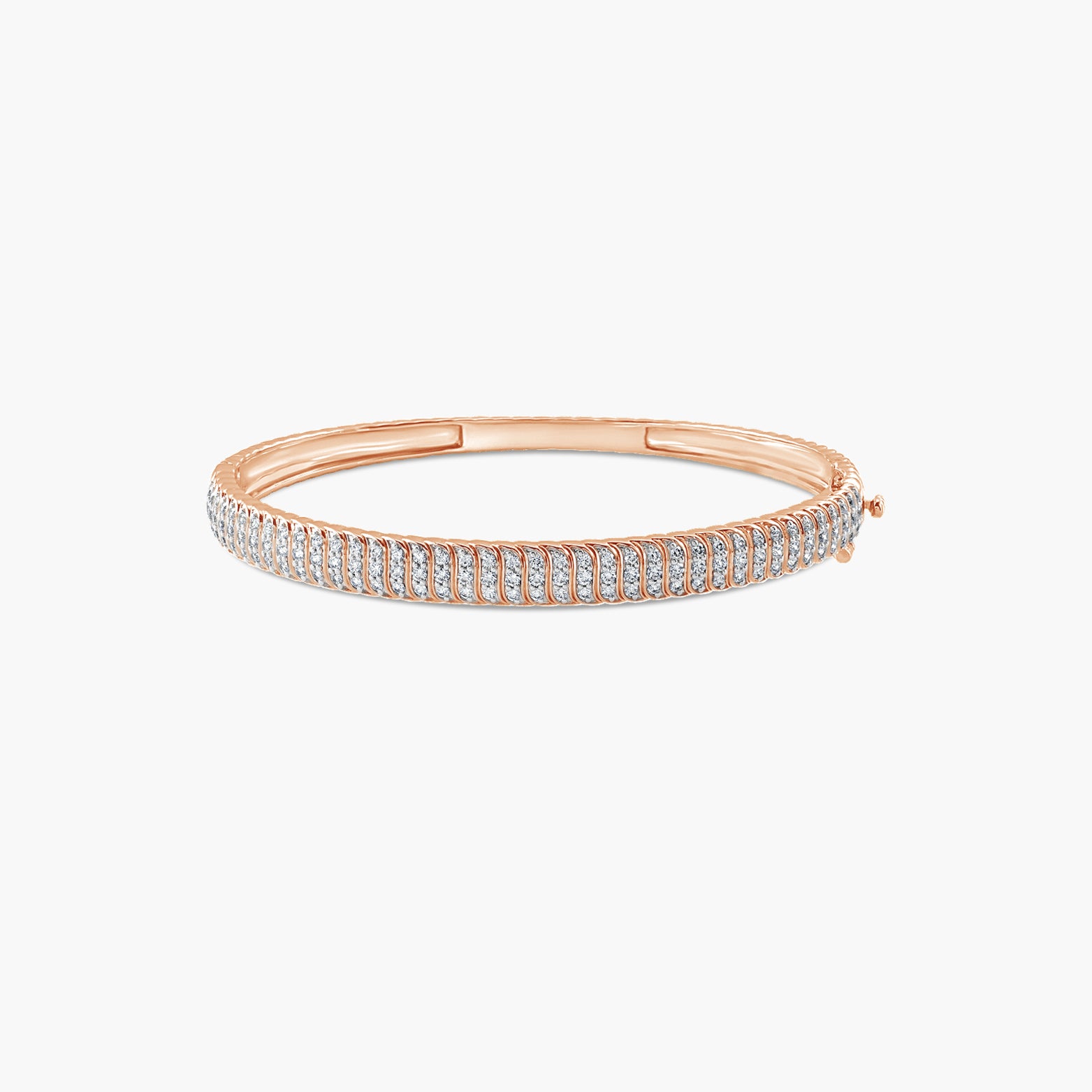 Lab-Grown Diamond Accented Bangle 7 1/2" Bracelet
