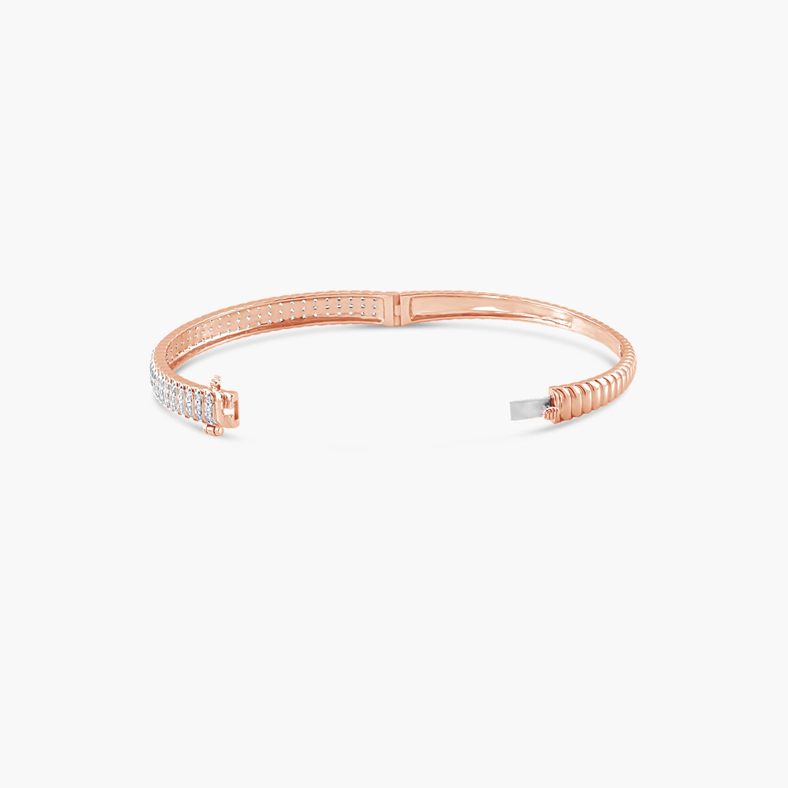 Lab-Grown Diamond Accented Bangle 7 1/2" Bracelet