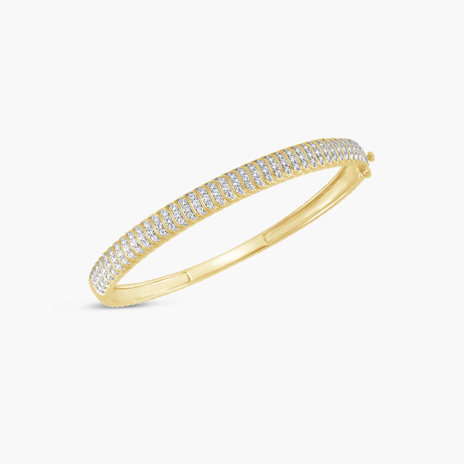 Lab-Grown Diamond Accented Bangle 7 1/2" Bracelet