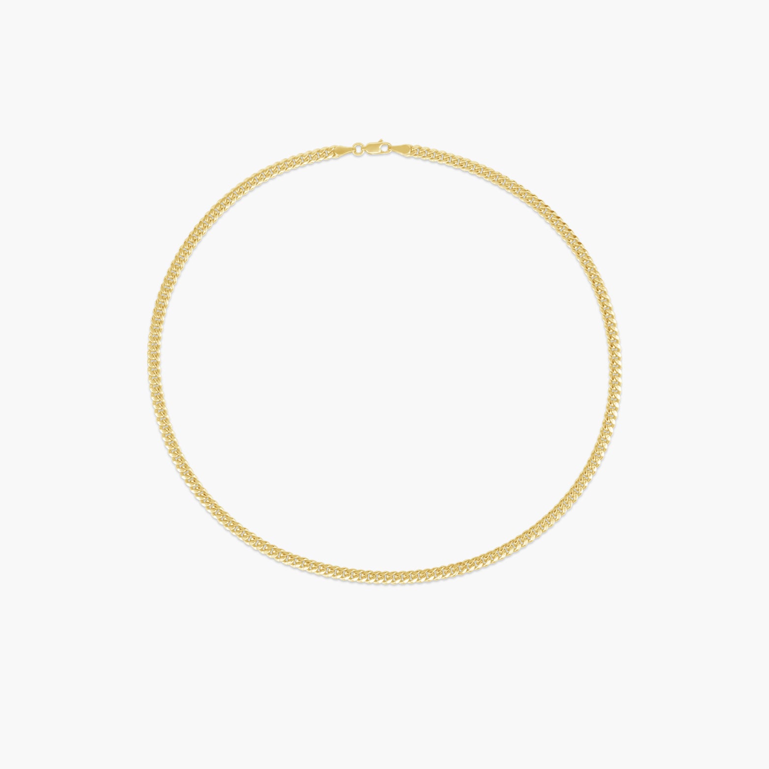 4.4 mm Hollow Miami Cuban Curb 8" Chain