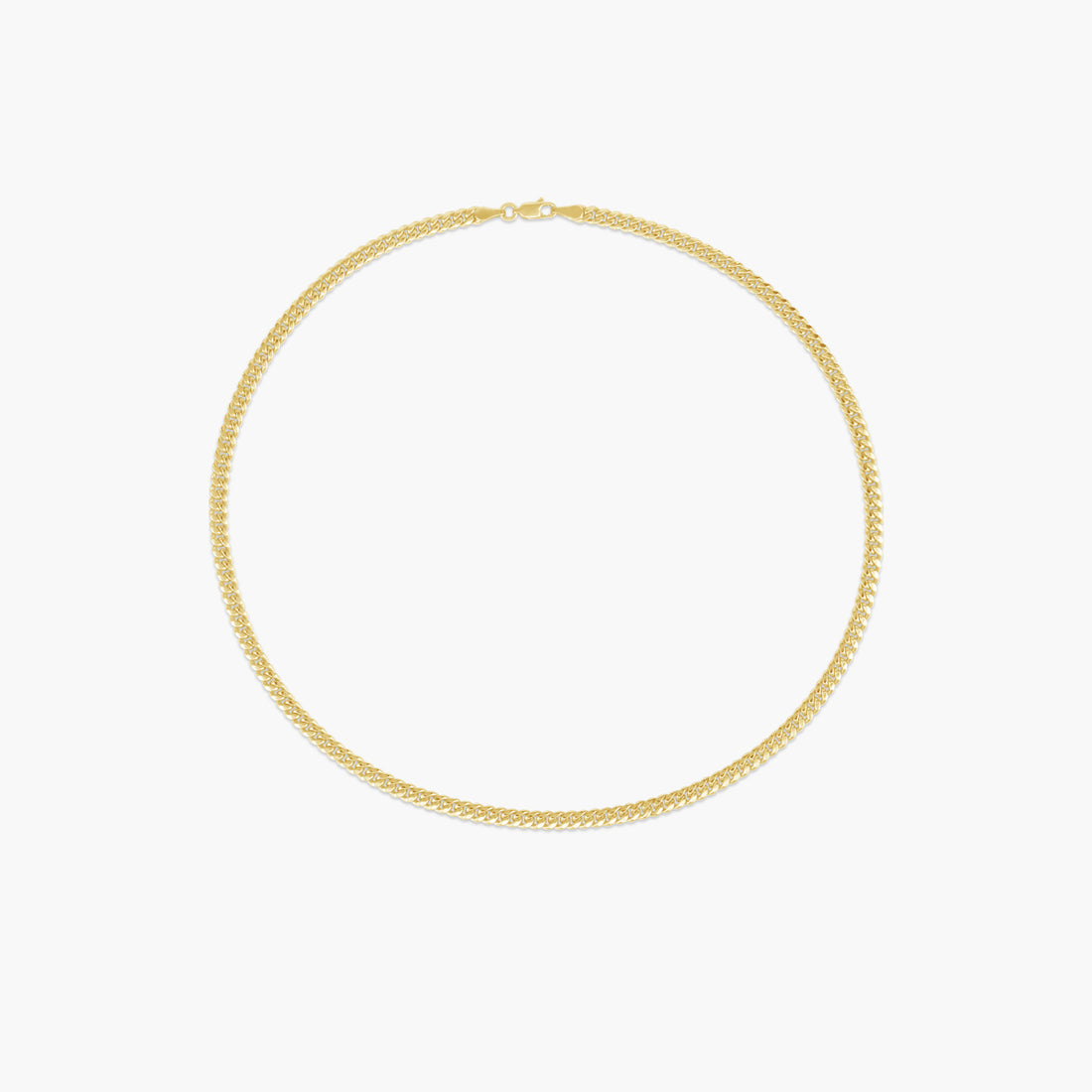 4.4 mm Hollow Miami Cuban Curb 8" Chain