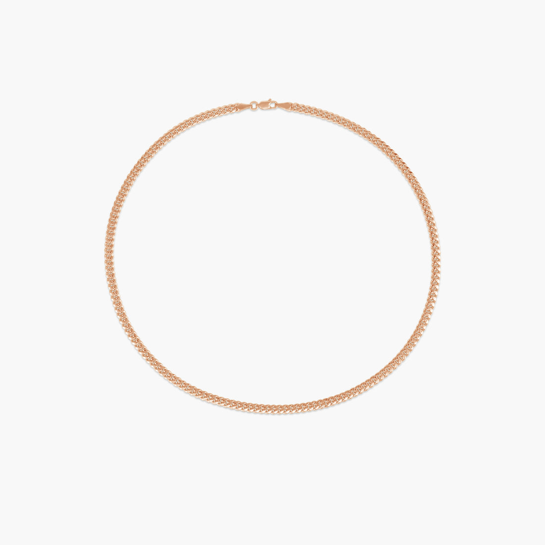 4.4 mm Hollow Miami Cuban Curb 8" Chain
