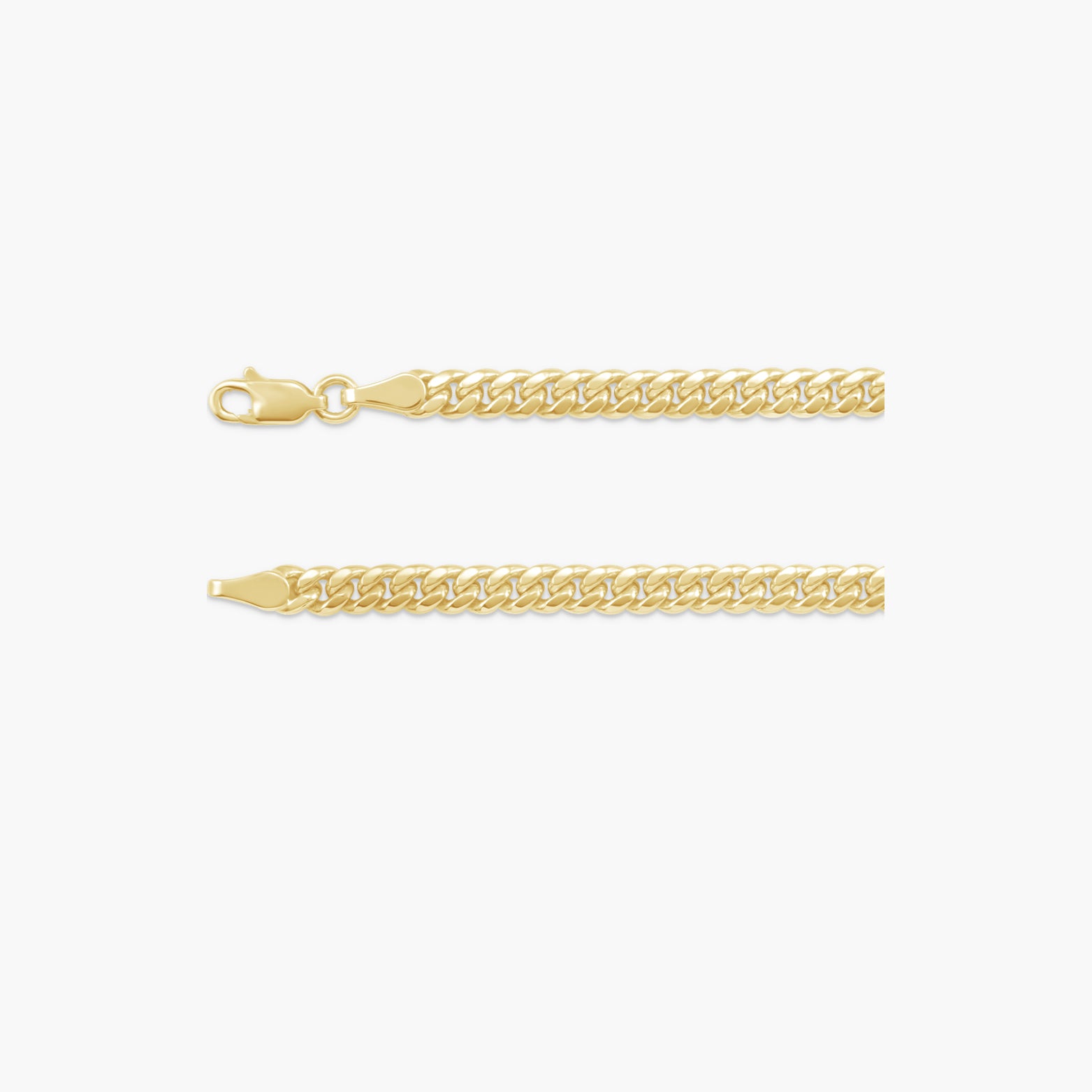 4.4 mm Hollow Miami Cuban Curb 8" Chain