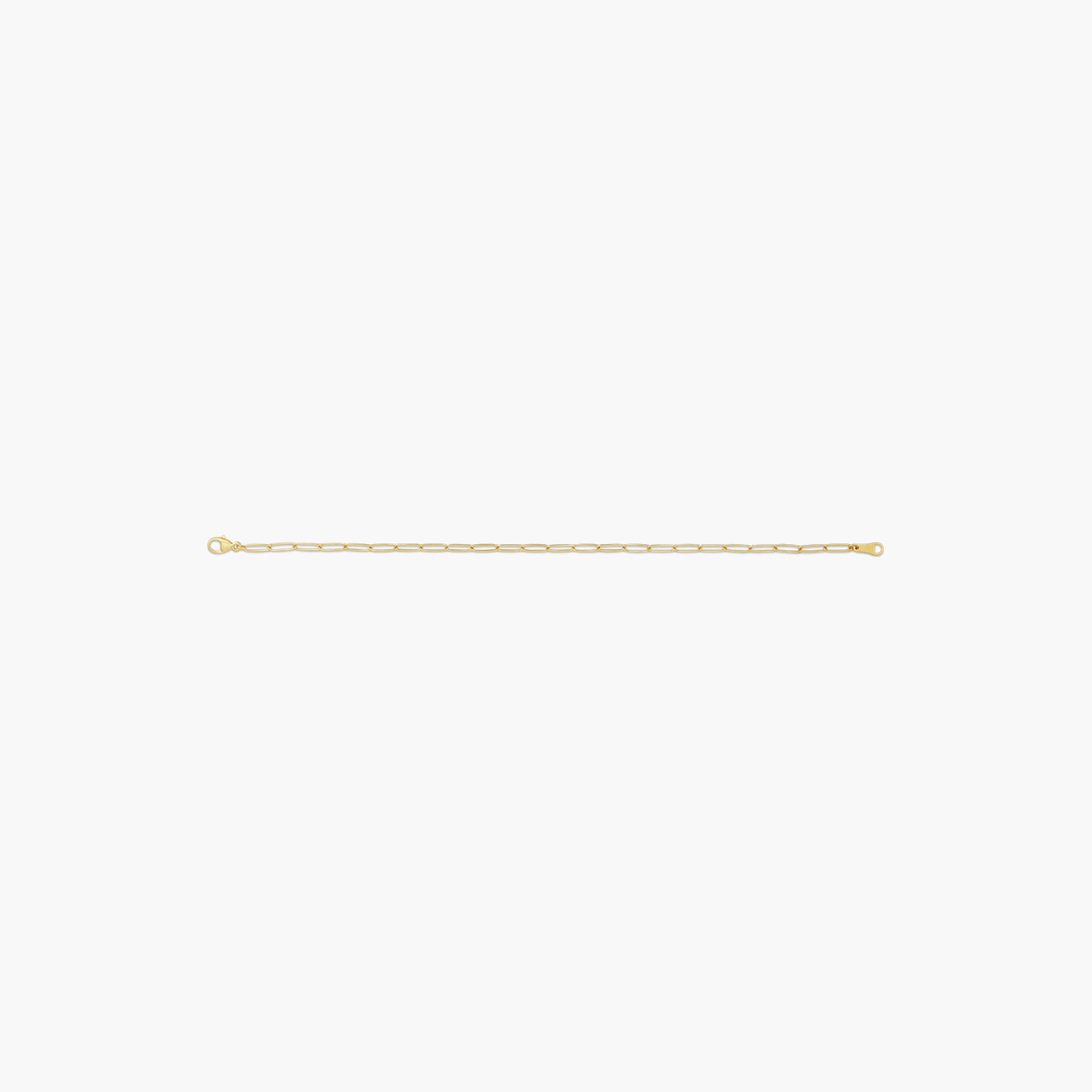 18K Yellow 2.4 mm Paperclip-Style 7" Chain