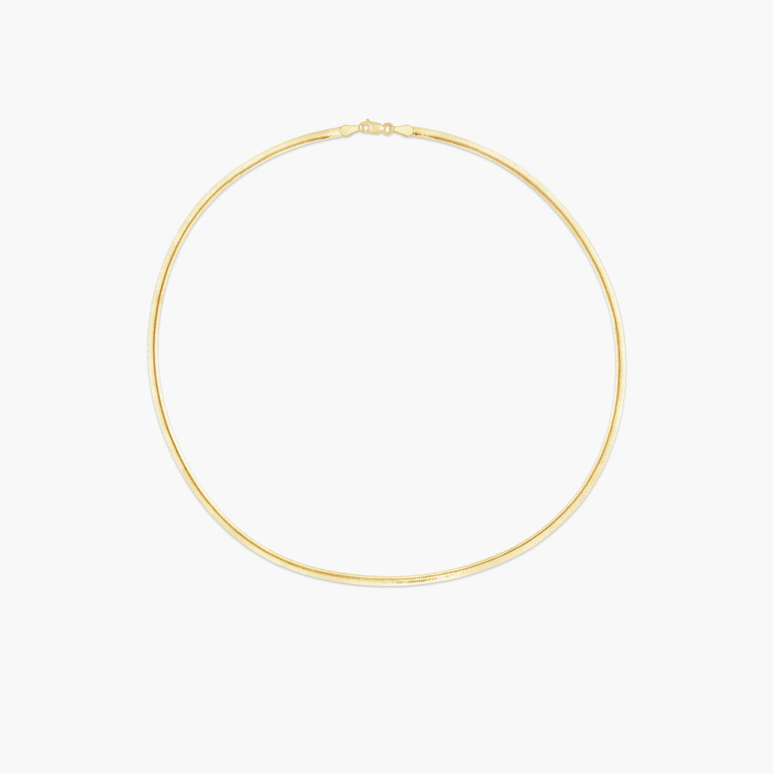 14K Yellow/White 3.2 mm Reversible Diamond-Cut Snake 16" Chain