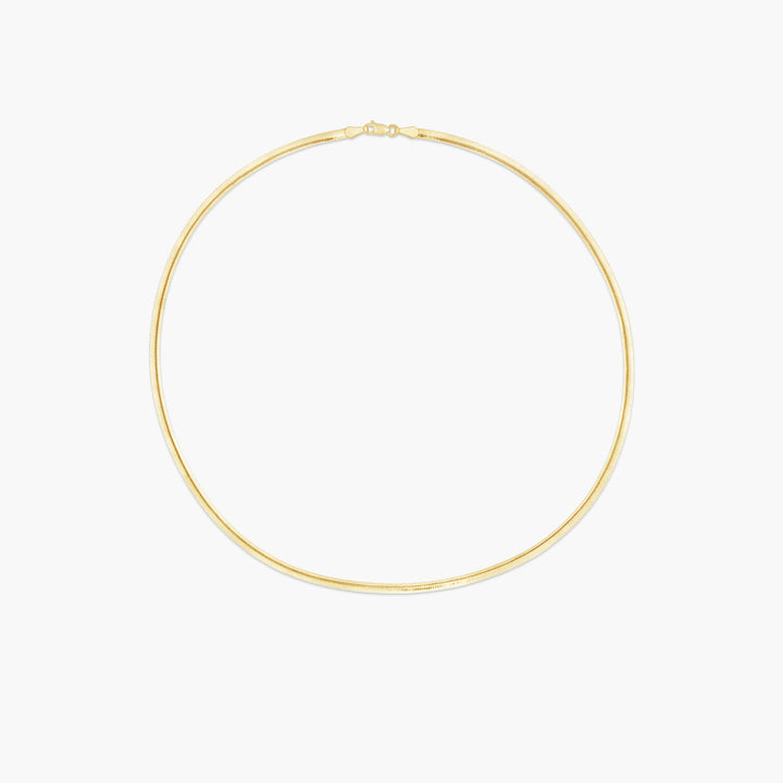 14K Yellow/White 3.2 mm Reversible Diamond-Cut Snake 16" Chain