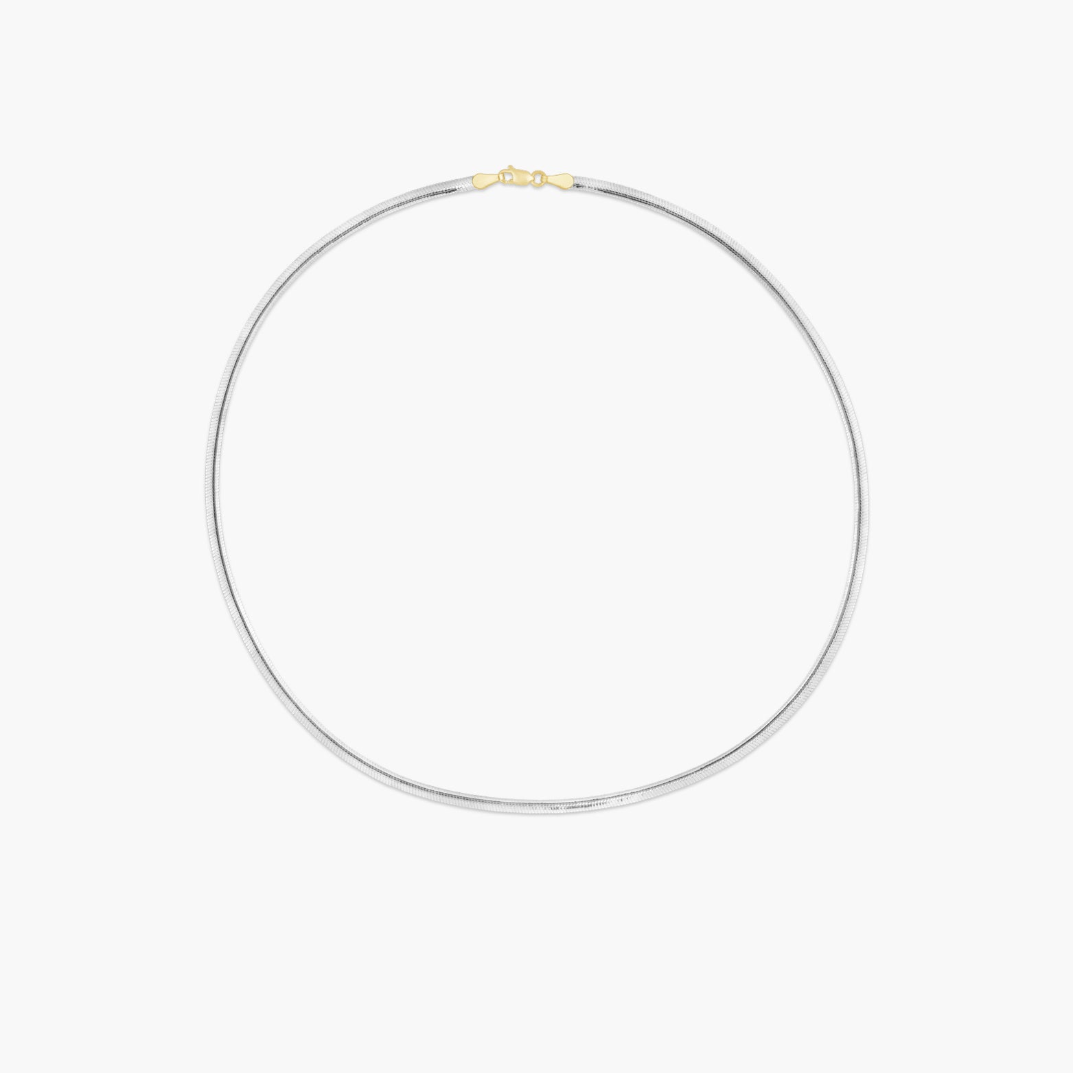 14K Yellow/White 3.2 mm Reversible Diamond-Cut Snake Chain