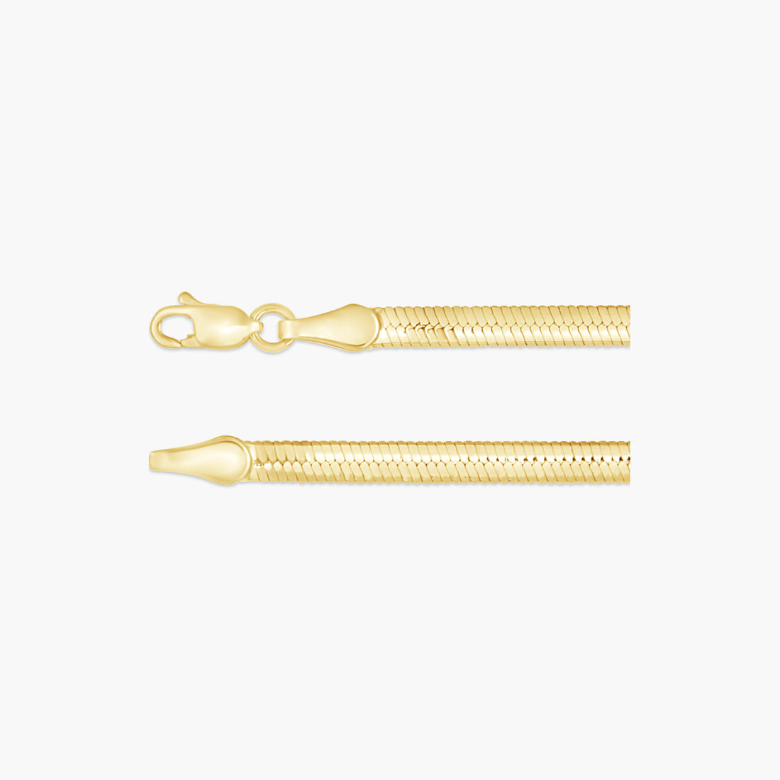 14K Yellow/White 3.2 mm Reversible Diamond-Cut Snake 16" Chain