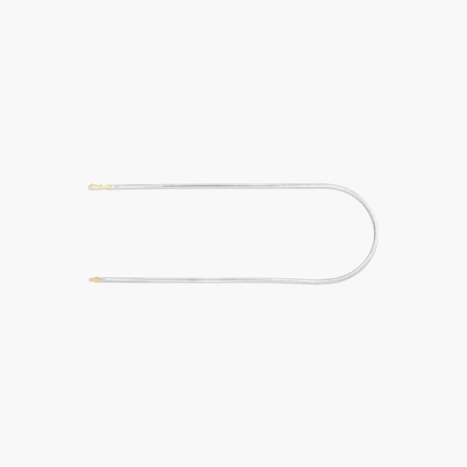 14K Yellow/White 3.2 mm Reversible Diamond-Cut Snake Chain