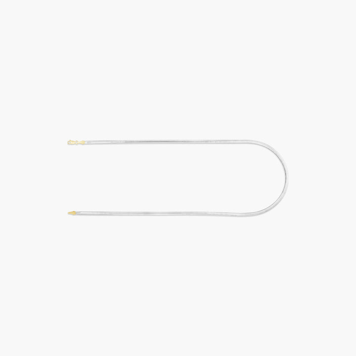 14K Yellow/White 3.2 mm Reversible Diamond-Cut Snake Chain