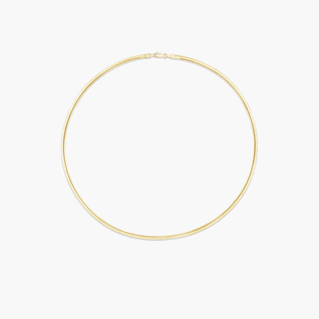14K Yellow/White 3.2 mm Reversible Diamond-Cut Snake 16" Chain