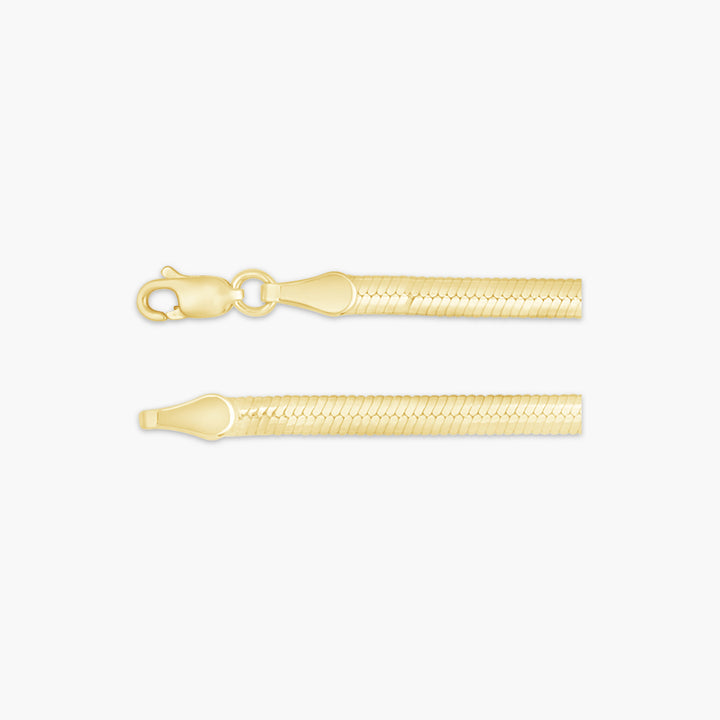 14K Yellow/White 3.2 mm Reversible Diamond-Cut Snake 16" Chain