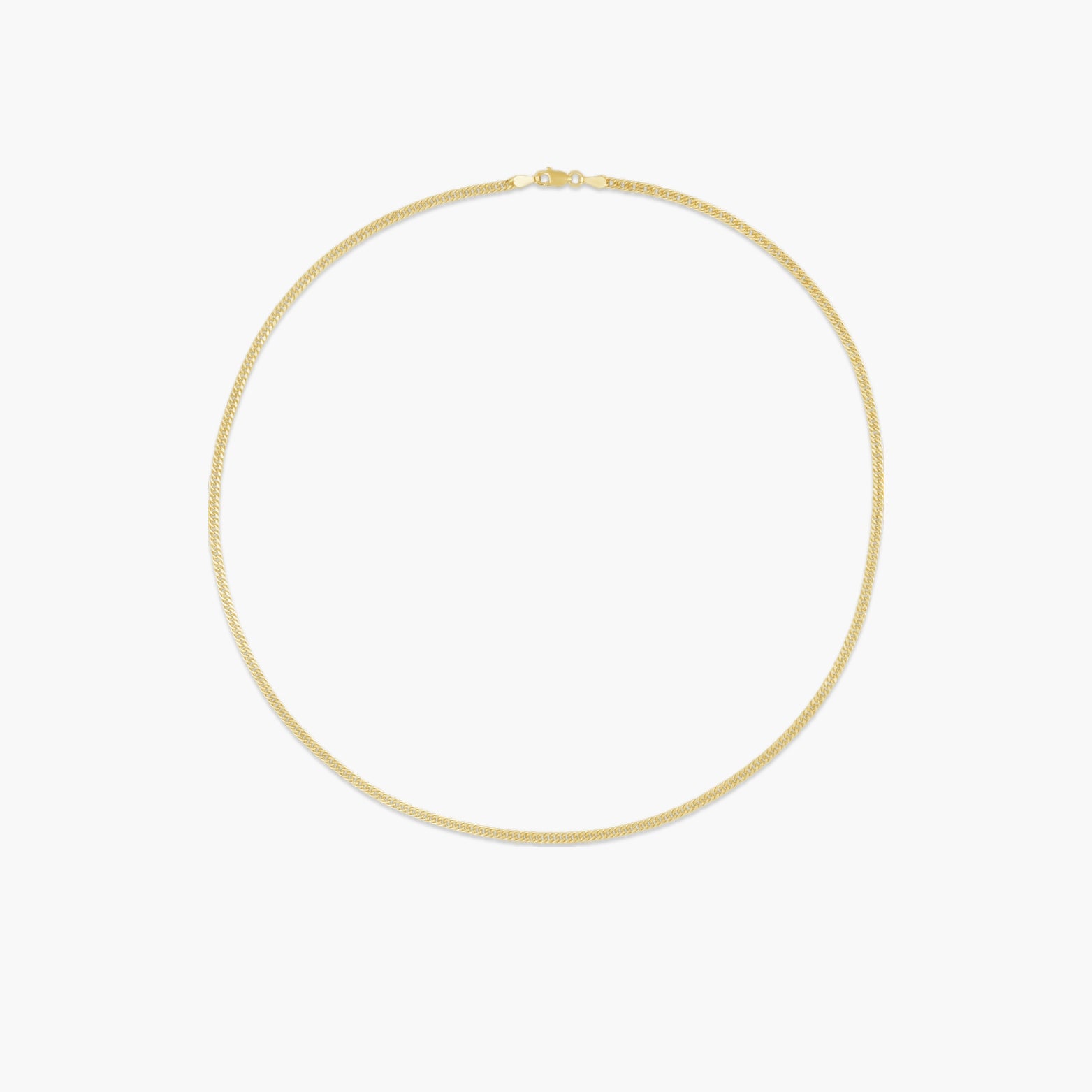 14K Yellow 2.7 mm Curb 18 Chain