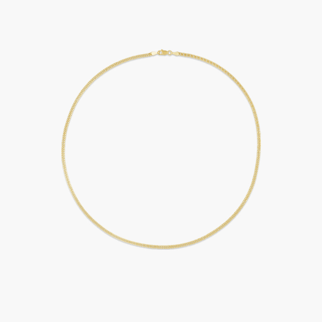 14K Yellow 2.7 mm Curb 18" Chain