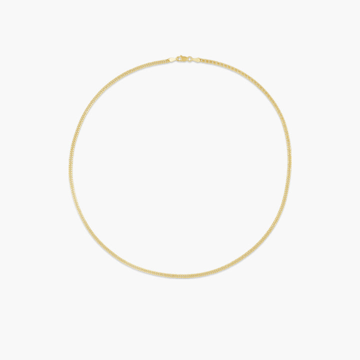 14K Yellow 2.7 mm Curb 18" Chain