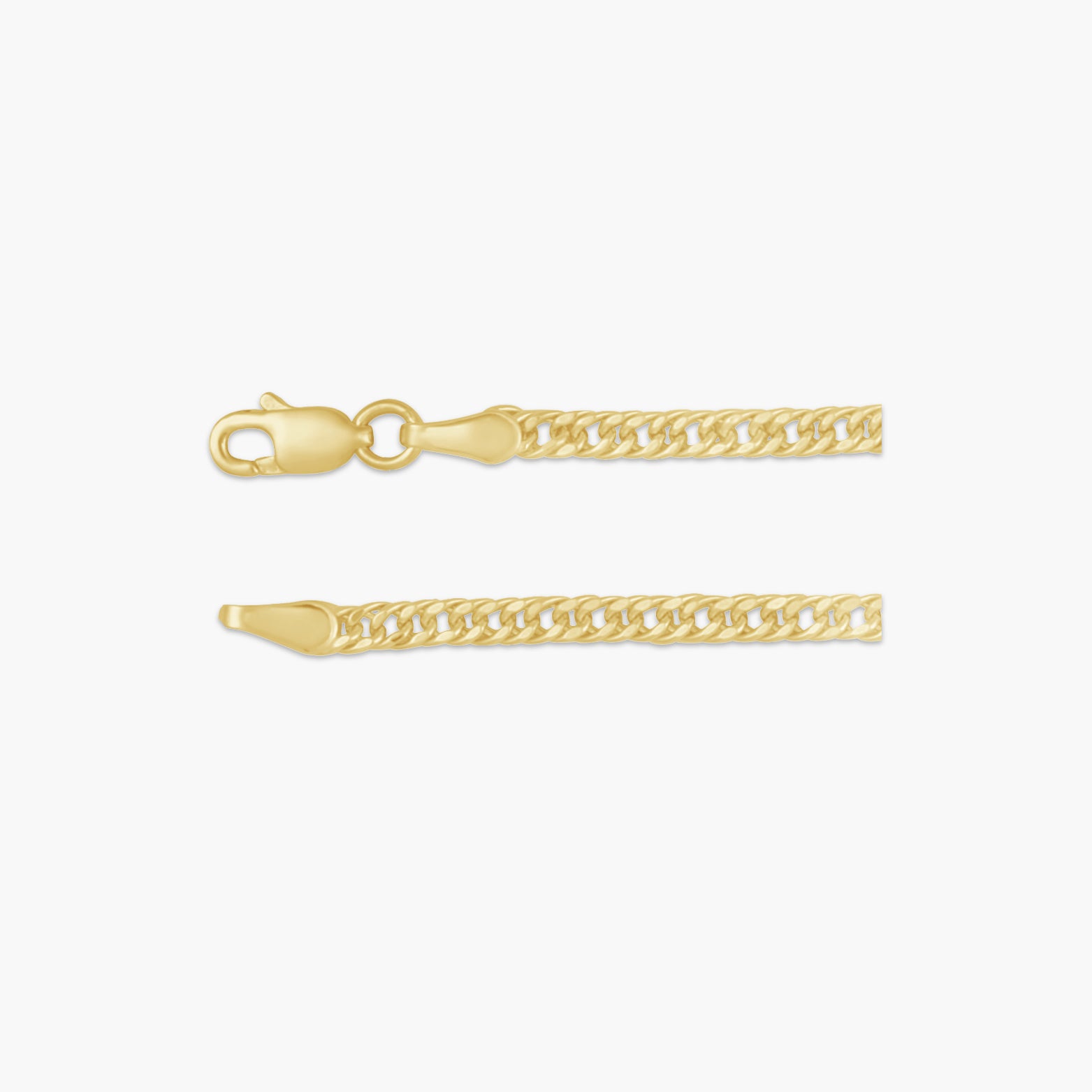 14K Yellow 2.7 mm Curb 18 Chain
