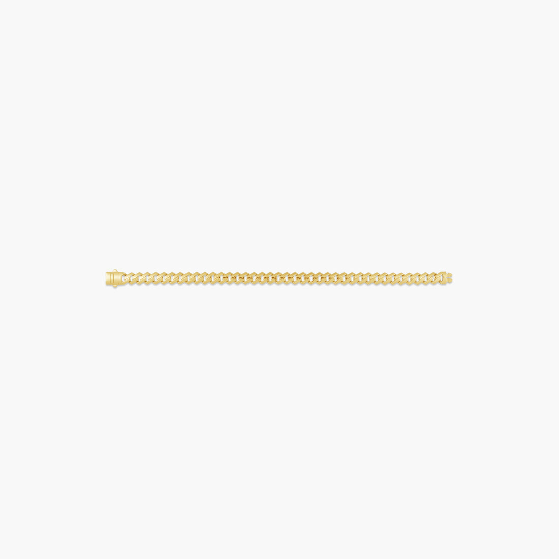 14K Yellow 7.4 mm Monaco Edge Curb 8 1/4" Chain