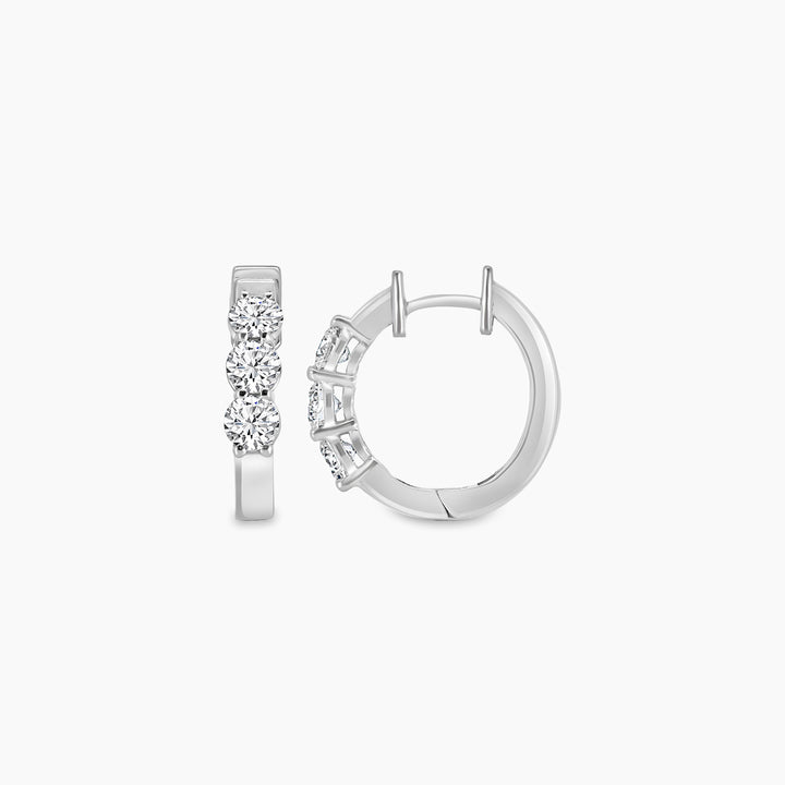 1.00 CTW Diamond Round Earring Huggies