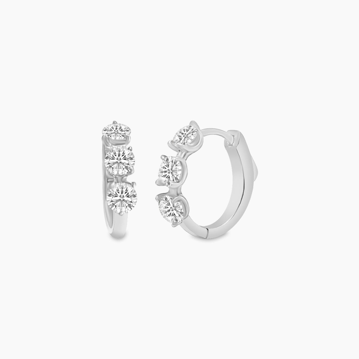 0.50 CTW Diamond Oval Earring Huggies