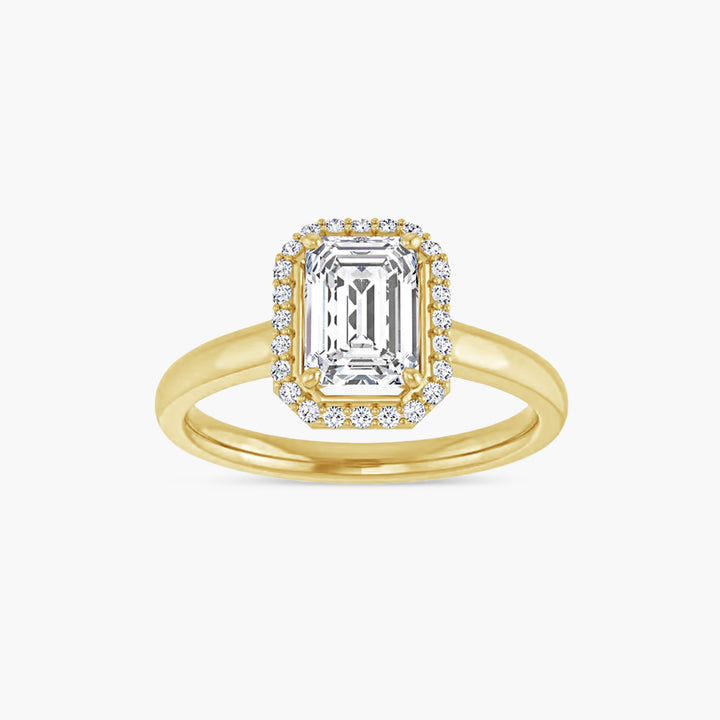 The Halo Maren Emerald Yellow Gold