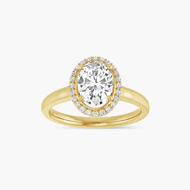 The Halo Maren  Oval  Yellow Gold