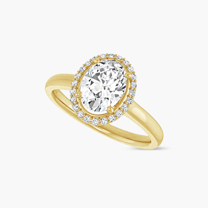 The Halo Maren  Oval  Yellow Gold